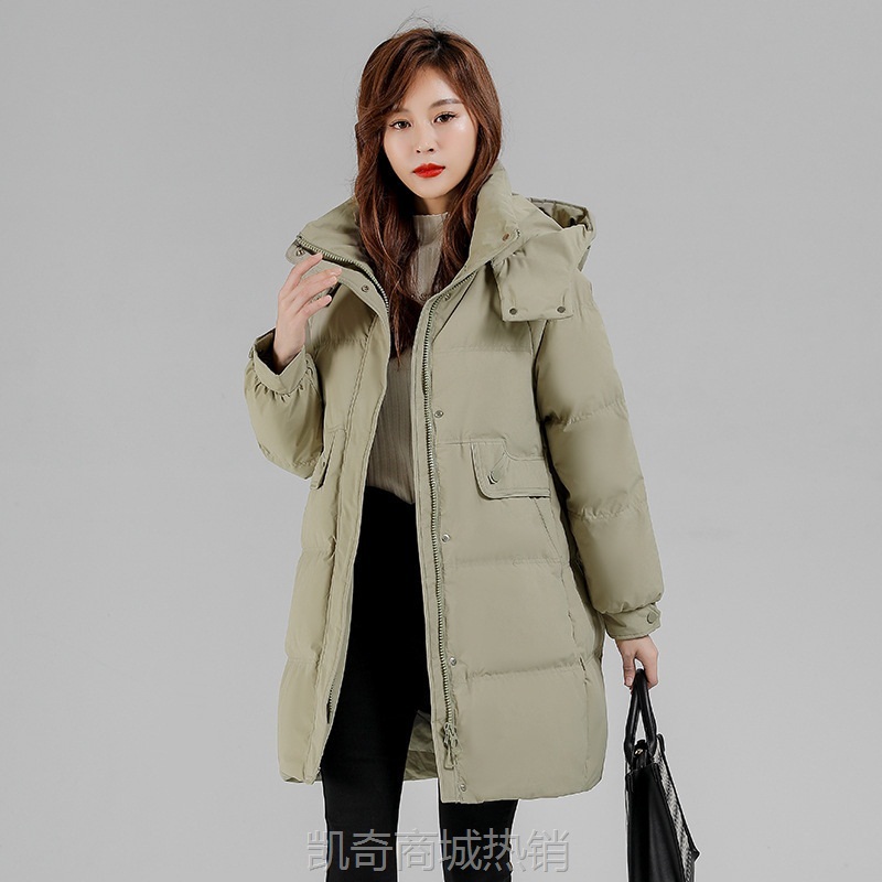 专柜高档羽绒服女中长款冬季新款加厚女士时尚妈妈保暖白鸭绒外套