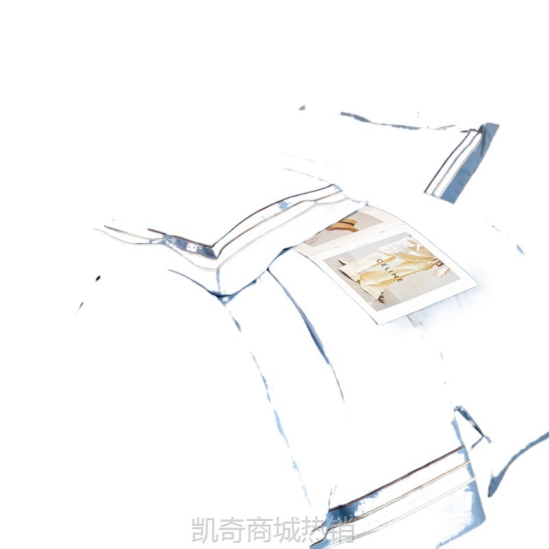 五酒店160支新疆长绒棉四件套简约轻奢床上用品4