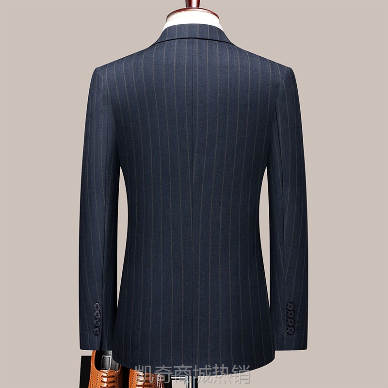 正品牌男士羊毛西服套装结婚西装两件套商务休闲正装伴郎喜宴礼服