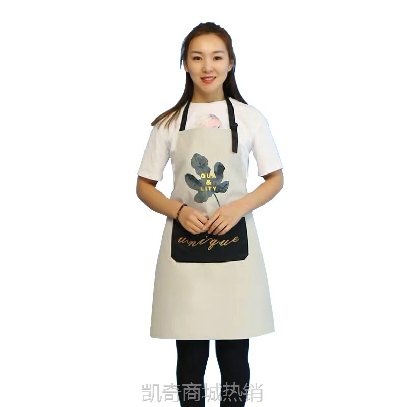 三层复合可调节防水围裙咖啡店奶茶店围腰家用工作服高颜值围腰