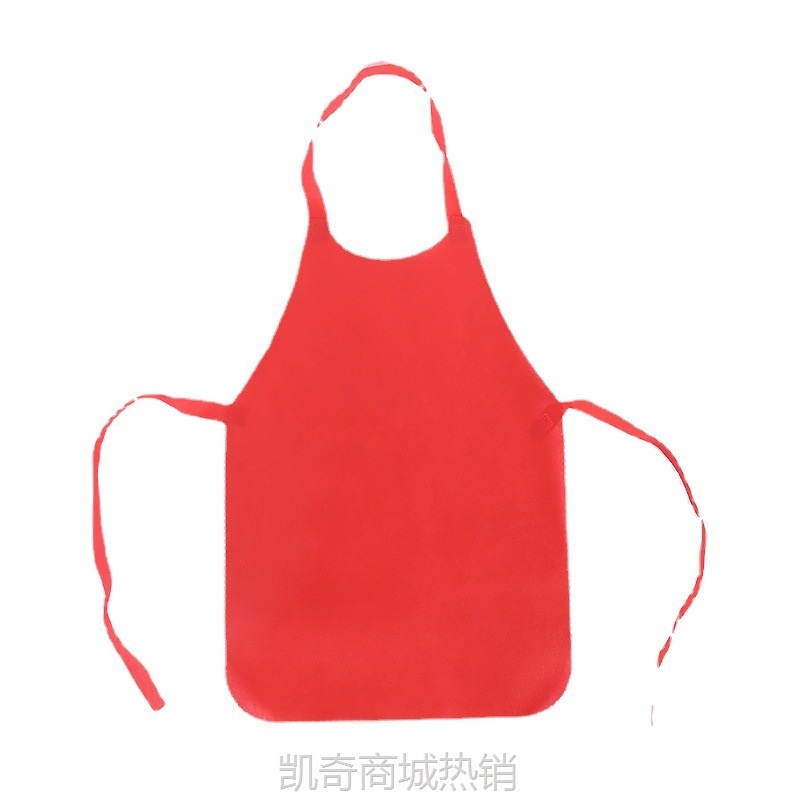 批发多色成人儿童通用餐饮店烧烤防污渍透气一次性围裙无纺布围裙