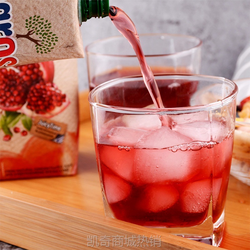希腊agros莱果仕橙汁菠萝苹果汁石榴汁酸樱桃汁蔓越莓果汁饮料1L