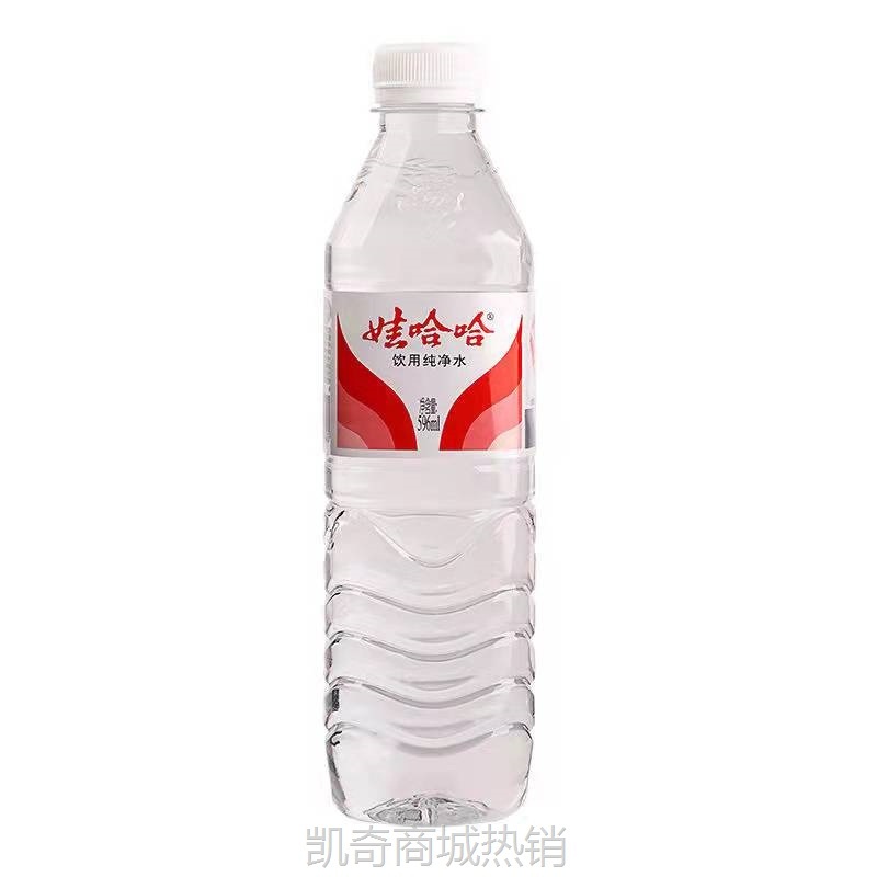 娃哈哈饮用水纯净水596ml*6/24瓶整箱批发红飘水矿泉水水