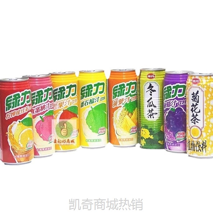 台湾进口味丹饮料绿力饮料水蜜桃汁芒果红番石榴冬瓜茶菊花茶整箱