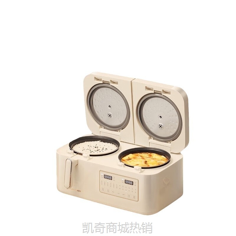 摩飞双胆电饭煲MR8501家用多功能2+2L双胆双控二合一煮饭微压煲汤