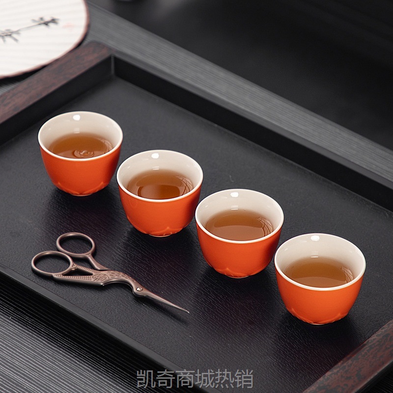 柿子功夫茶具套装复古茶叶罐创意礼品喜糖罐保险商务伴手礼定logo