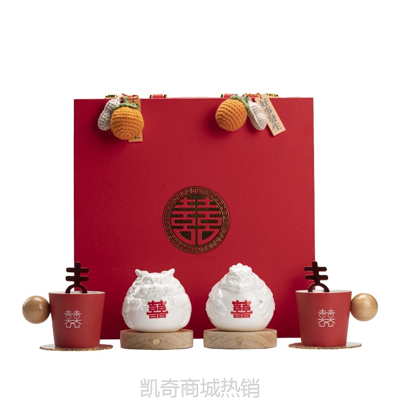 结婚礼物送新人情侣对杯台灯发光实用送闺蜜订婚礼品长明灯充电