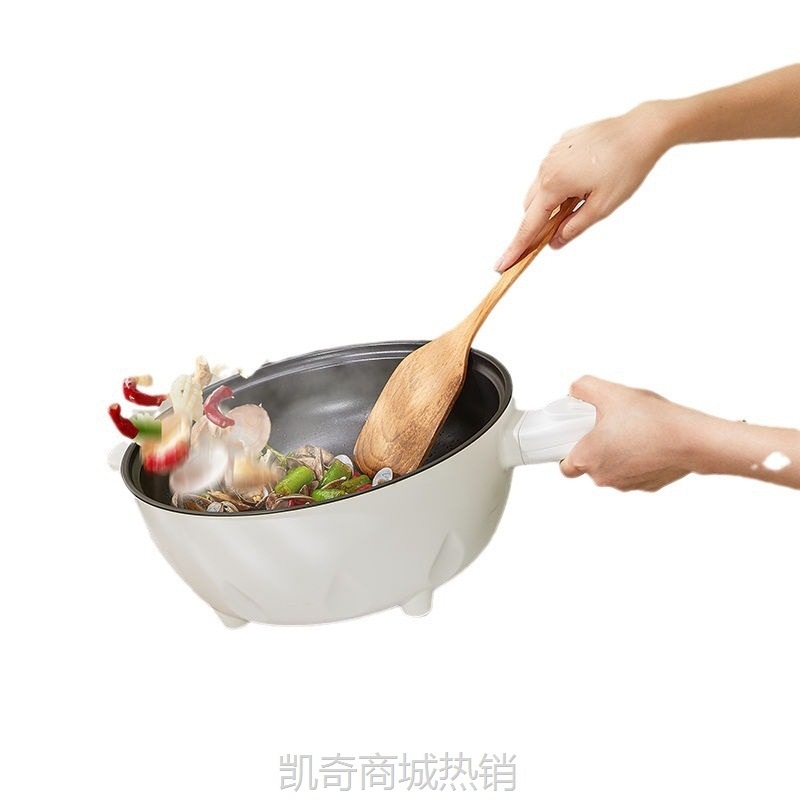新款多功能电炒锅宿舍电煮锅学生爆炒出租屋炒锅蒸煮家用一体电锅