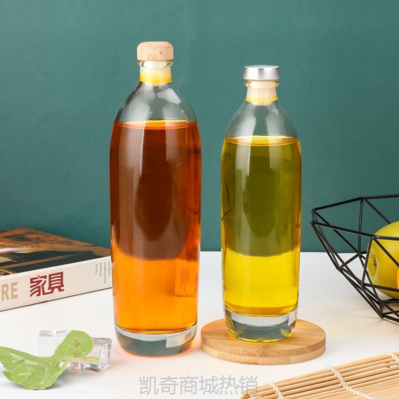 批发500ml且听风吟白酒瓶红酒冰酒透明玻璃瓶果酒饮料酵素瓶空瓶