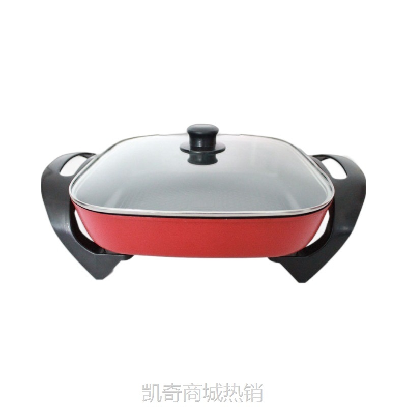 家用多功能四方锅不粘锅煎蒸炒炖煮宿舍家用电炒锅电火锅礼品批发