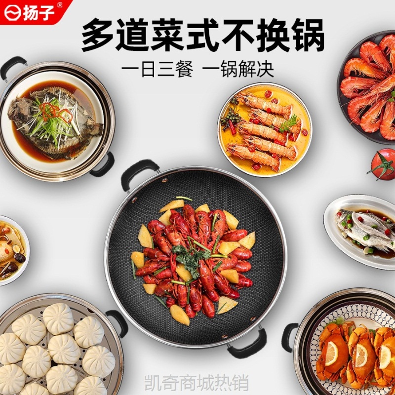 【顺丰包邮】扬子蜂窝电炒锅多功能家用电热锅蒸煮焖炖一体式电锅