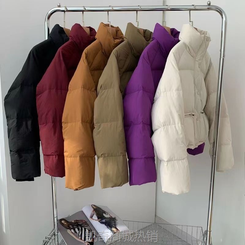 外贸反季新款棉服女短款百搭韩版立领小个子加厚面包服棉衣外套潮