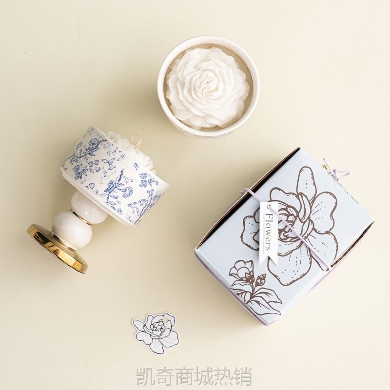 山茶花栀子花香薰蜡烛卧室内持久送女友情人节礼物闺蜜生日伴手礼