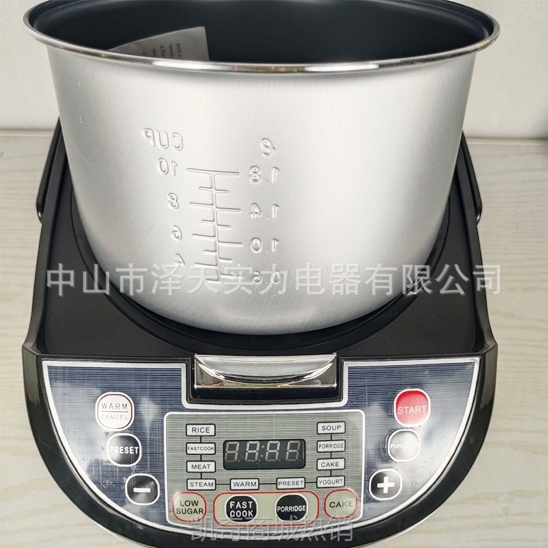 110V美规5L电饭煲可视rice cooker铝胆外贸出口220V欧规英规现货
