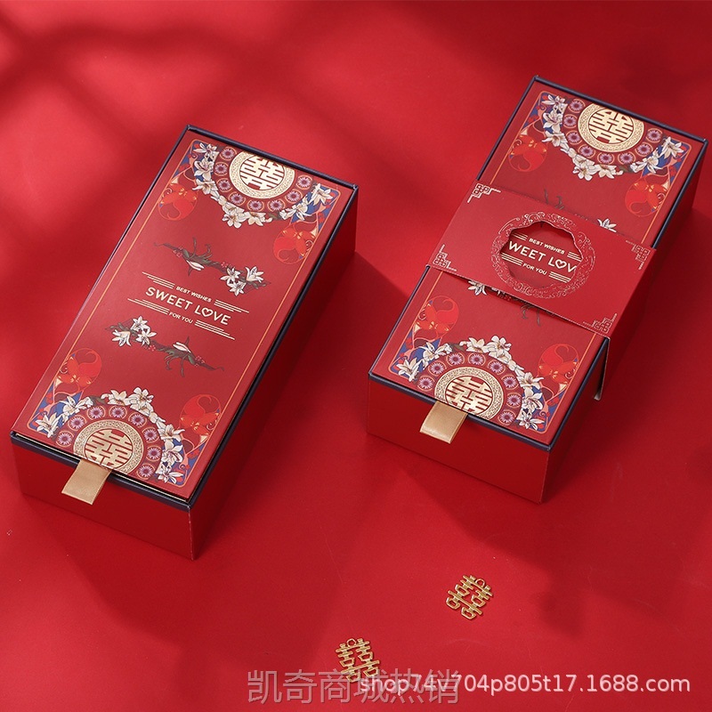 01结婚喜糖礼盒装含糖果婚礼桌糖中式回礼创意伴手礼喜糖成品含糖