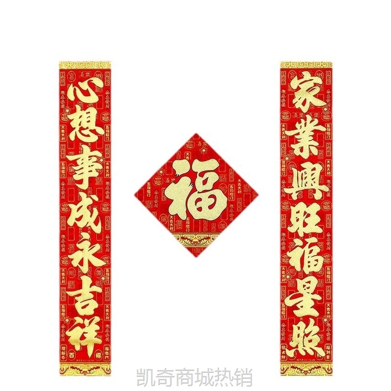 对联2025蛇年新款家用入户门贴春节过年春联新年装饰用品批发摆摊