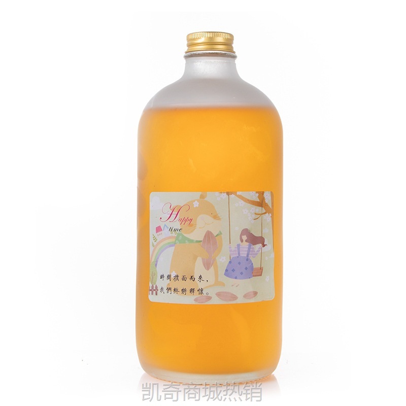 批发果酒瓶玻璃圆形空酒瓶自酿青梅酒瓶果汁饮料瓶洗手液空瓶