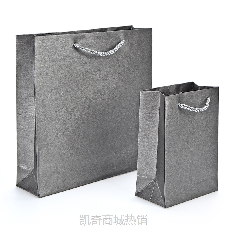 高级感首饰盒礼品袋现货拉丝纹饰品购物手提袋珠宝纸袋批发礼物袋