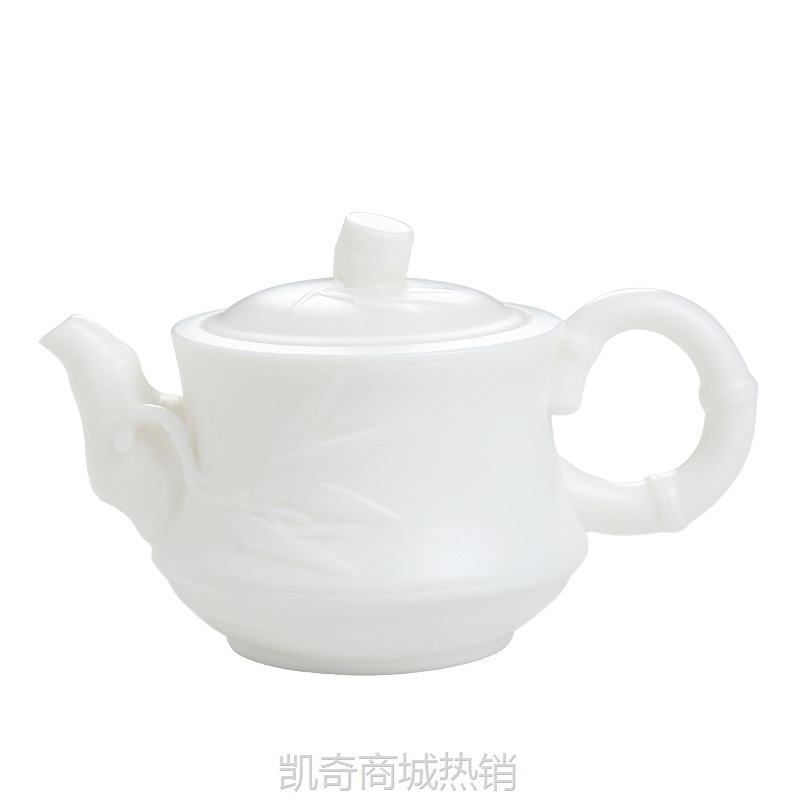 德化羊脂玉白瓷茶具家用套装素烧简约小茶杯功夫盖碗泡茶壶伴手礼
