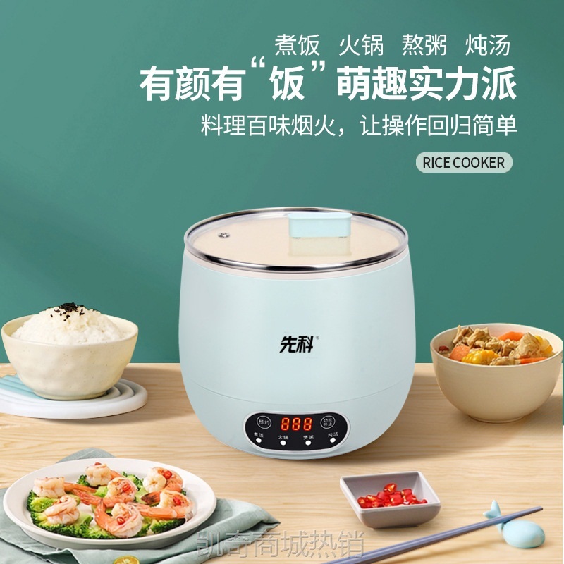 先科 迷你小电饭煲家用厂家批发智能多功能不粘锅电饭锅1—2人用