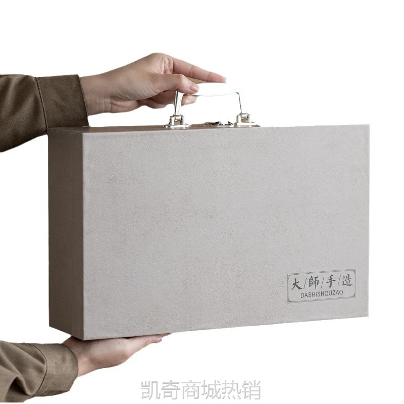 羊脂玉白瓷茶具礼盒套装高档家用德化功夫茶具伴手礼品印刷logo