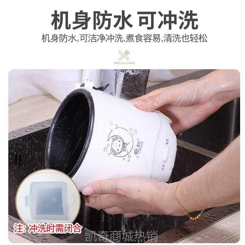 厂家直销多功能迷你电饭煲1-2人加热小型电饭锅家用便携会销礼品