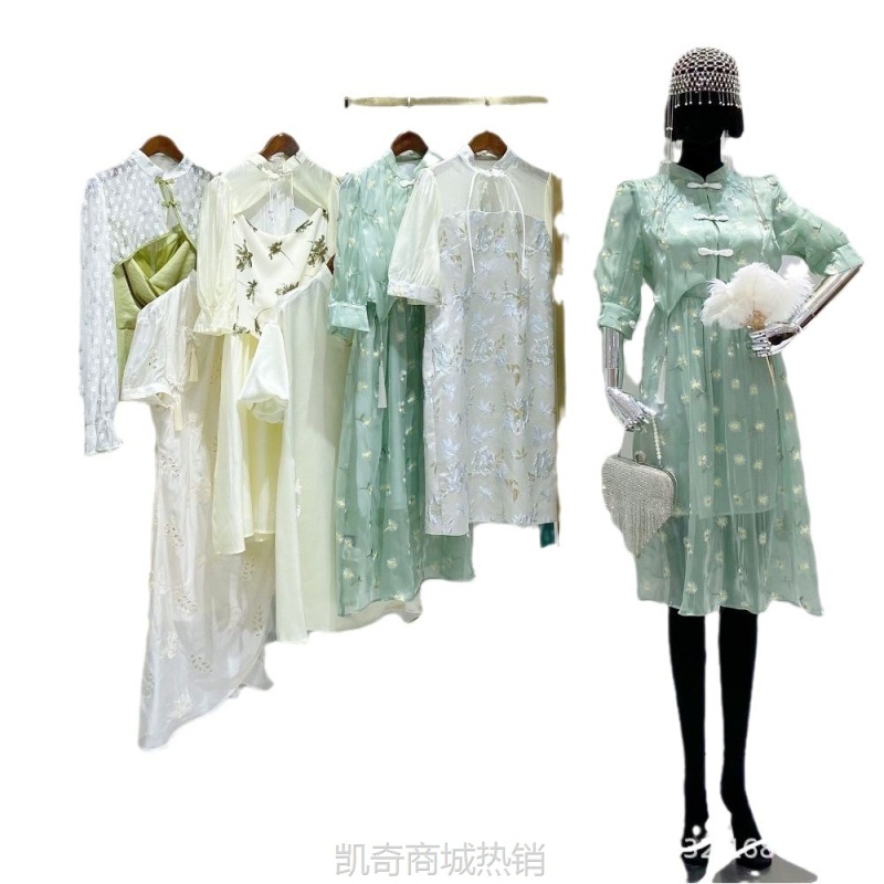 格莉设计师女装尾款清货可挑款可走份品牌撤柜尾货连衣裙两件套