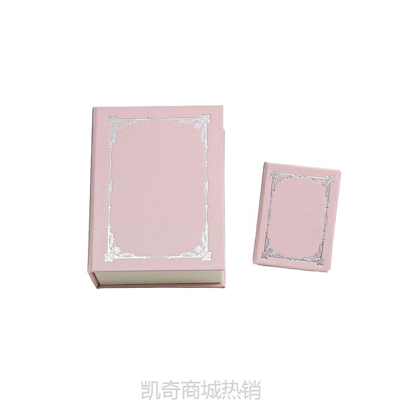 小红书爆款翻盖书型首饰盒耳钉戒指项链珠宝饰品包装纸盒礼品盒