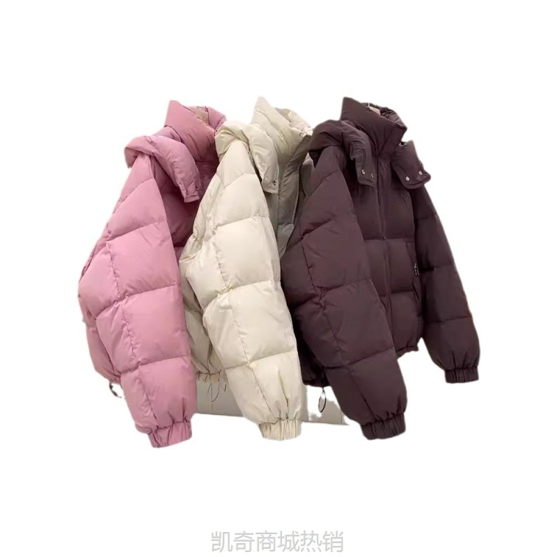 棉袄新款女款大码连帽年棉衣女士2024短款羽绒棉服冬季小个子外套