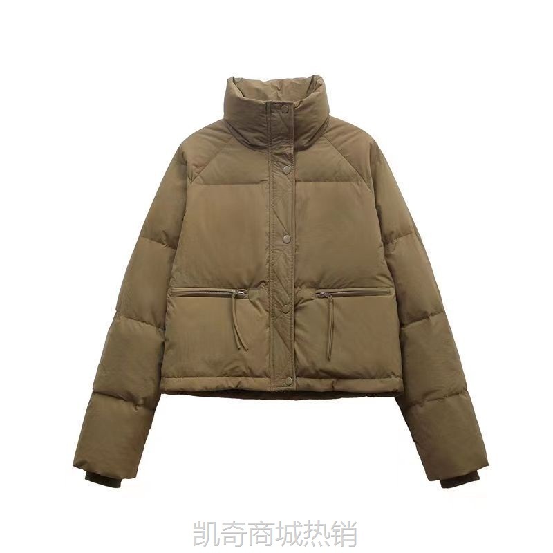 外贸反季新款棉服女短款百搭韩版立领小个子加厚面包服棉衣外套潮