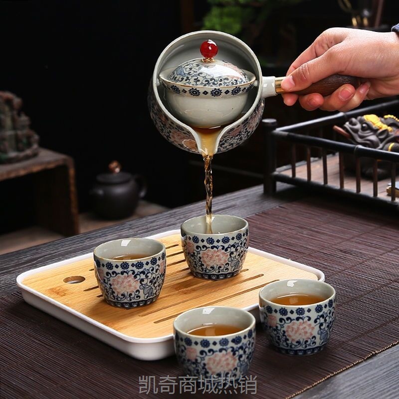轻奢便携式旅行茶具套装简约高档日式茶壶快客茶杯收纳包礼品LOGO