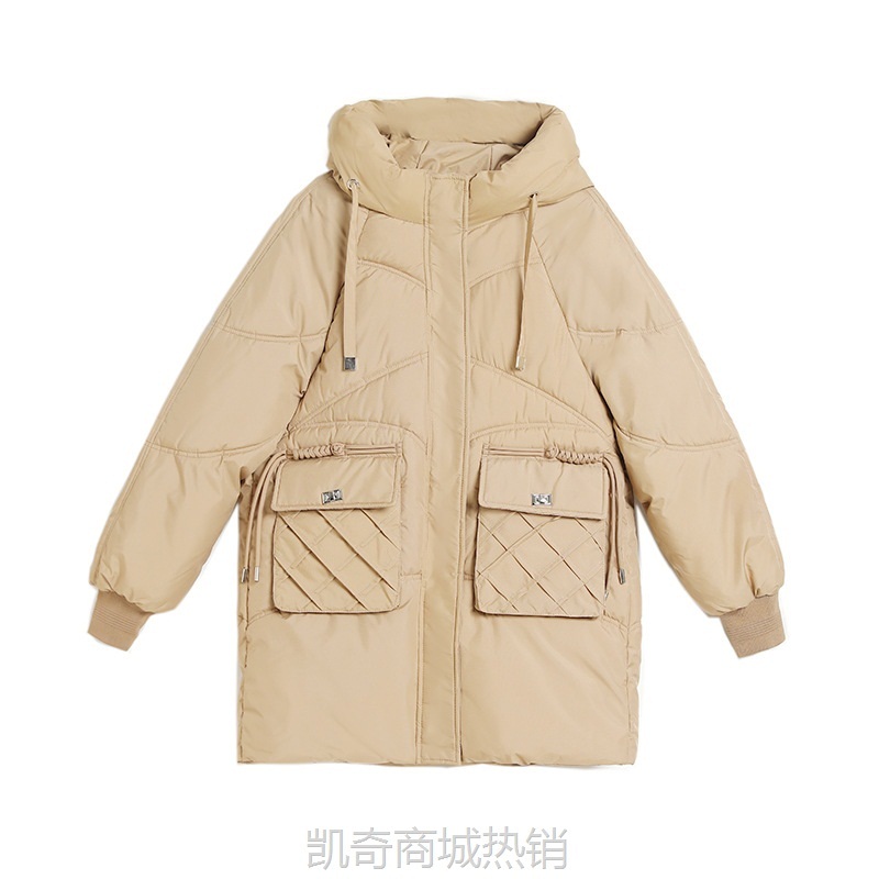 2024新款秋冬韩版羽绒棉服女中长款加厚棉衣女宽松面包服大码棉袄