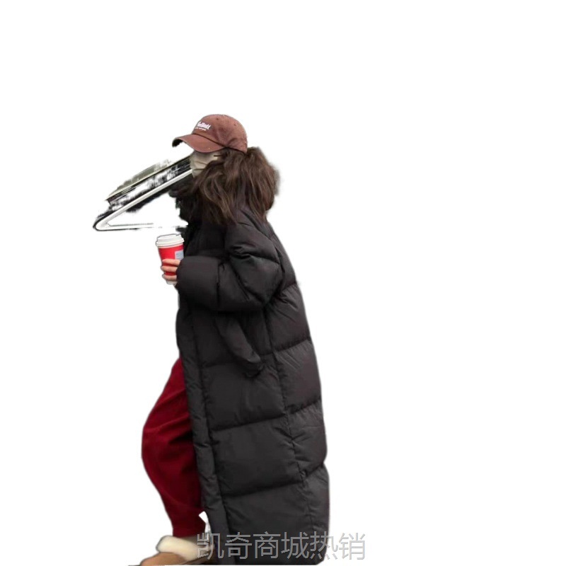 新款保暖长款过膝羽绒服宽松韩版超长被子鸭绒加厚气质外套潮