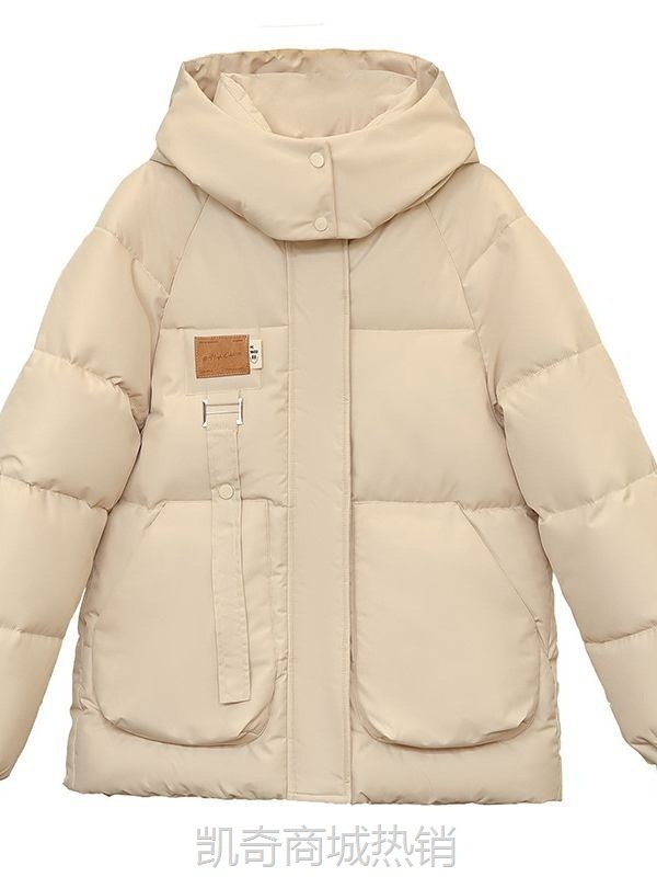 羽绒棉服女冬加厚棉袄连帽韩版宽松棉衣加厚面包服百搭洋气慵懒风