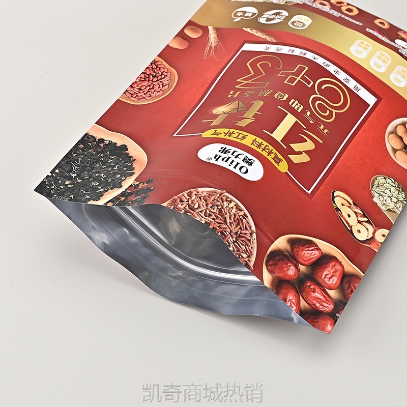 燕麦片红枣真空袋定制食品软包装自立袋定做彩印四边封自封袋