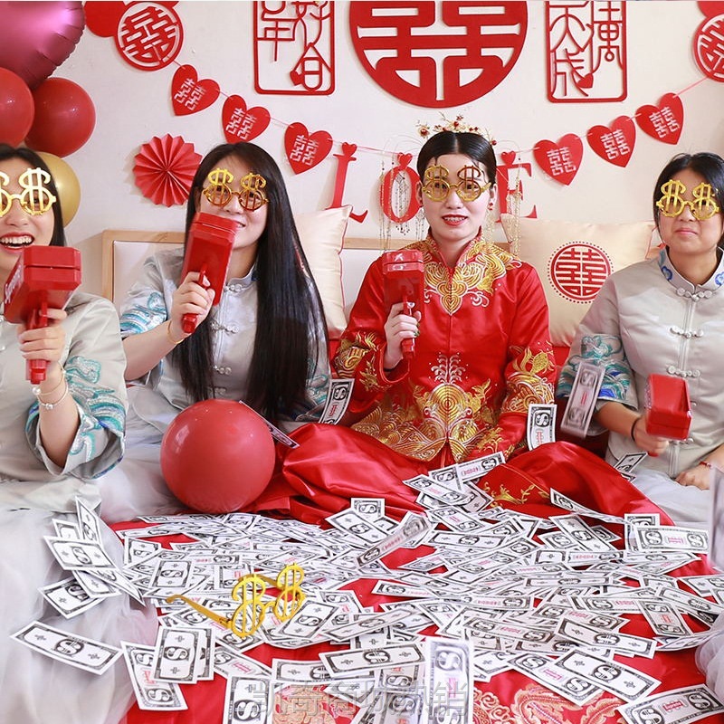 美金眼镜美元party舞会生日派对拍照迎亲游戏道具婚礼结婚庆用品