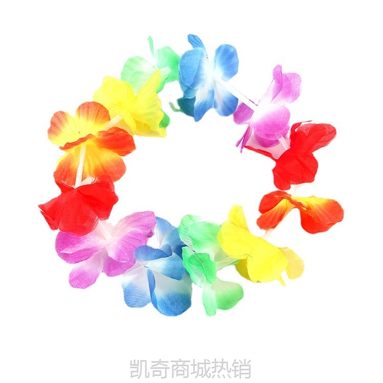 花环四件套儿童彩色成人夏威夷套装派对结婚用品接亲游戏道具