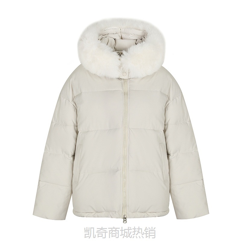 【♥首单0.1元♥】2024新款跨境短款大毛领棉服女韩版冬宽松面包服加厚棉衣女外套潮