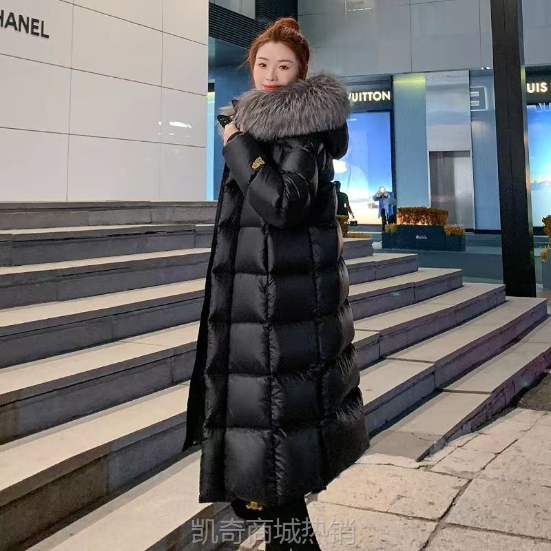 【♥首单0.1元♥】黑金羽绒棉服女长款过膝修身显瘦加厚大毛领韩版棉衣大码棉袄外套