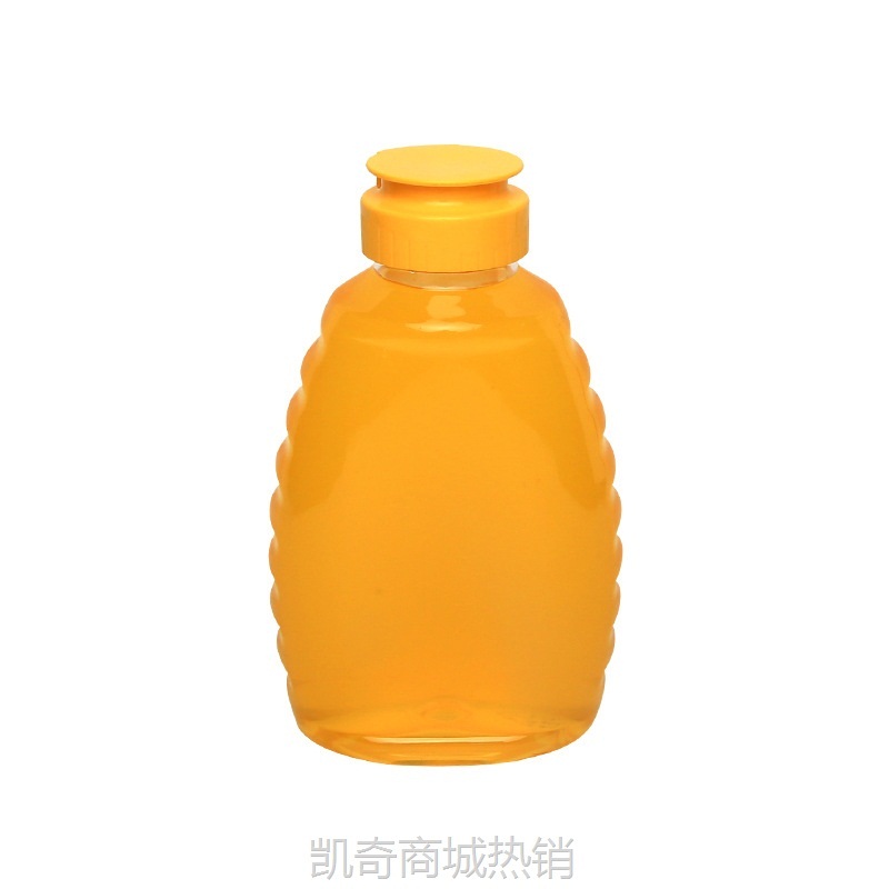 厂家批发食品级1斤2斤硅胶阀蜂蜜瓶番茄酱沙拉汁鸡汁调味汁塑料瓶