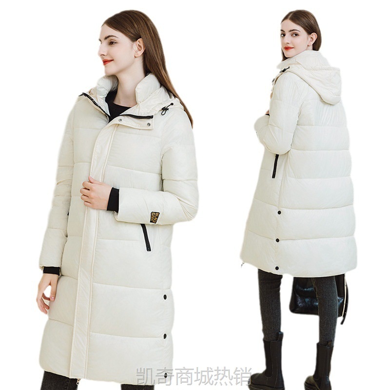 【♥首单0.1元♥】2023冬季羽绒棉服女长款过膝宽松大码棉衣外套加厚黑金棉袄面包服