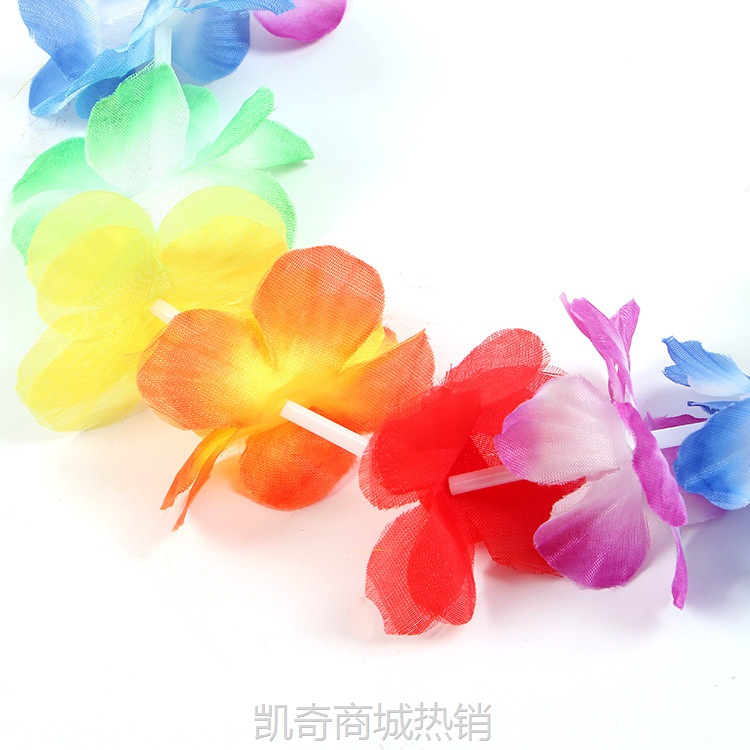 花环四件套儿童彩色成人夏威夷套装派对结婚用品接亲游戏道具