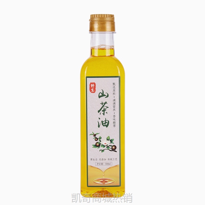 方形加厚山茶油瓶密封防渗漏塑料瓶油醋汁分装橄榄油瓶500ml透明