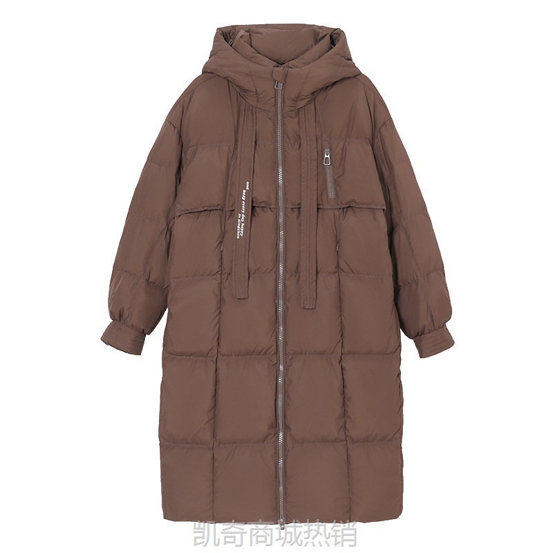 【♥首单0.1元♥】外贸韩版连帽新款羽绒棉服女长款宽松时尚过膝加厚面包服棉袄外套