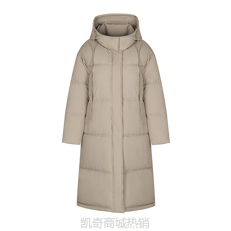 【♥首单0.1元♥】俄罗斯款欧美大码过膝长款羽绒棉服女韩版连帽加厚棉衣保暖外套潮