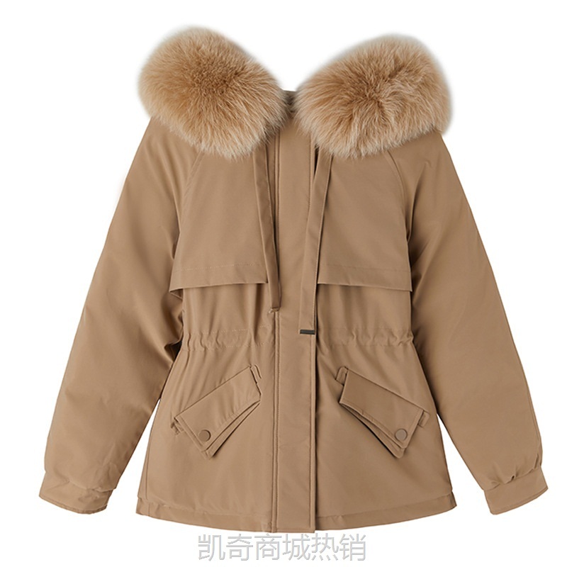 【♥首单0.1元♥】加绒加厚棉服女2021新款冬季外套韩版大毛领棉袄学生短款收腰棉衣