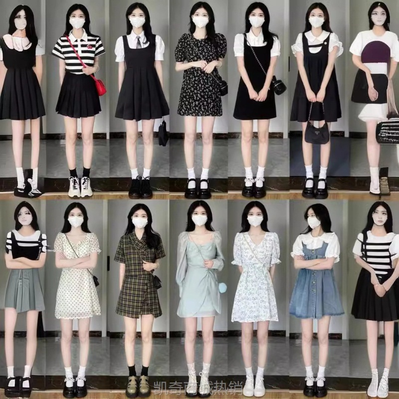 【♥首单0.1元♥】广州十三行高级感茶歇法式连衣裙设计感裙子女夏季新款女装批发