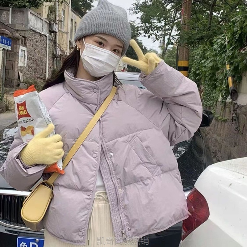 【♥首单0.1元♥】羽绒棉服女短款2024韩版小个子纯色时尚面包服保暖冬季外套棉衣潮
