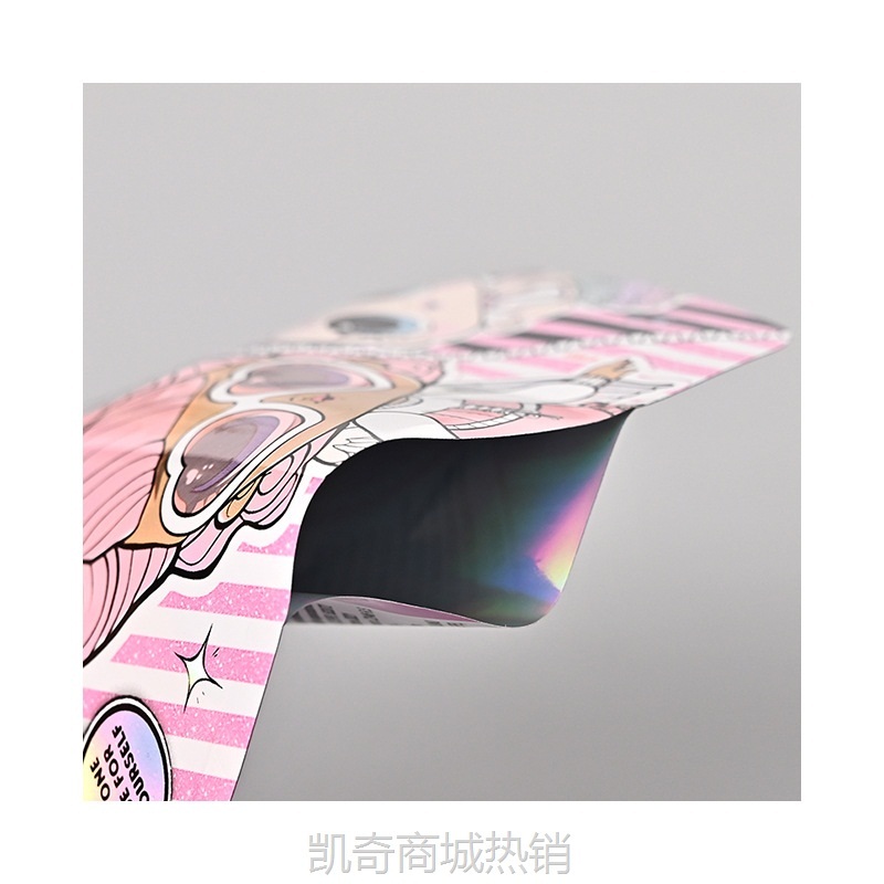 厂家直供爱心食品糖果卡片小玩具零食卡通异形袋外文塑料包装袋