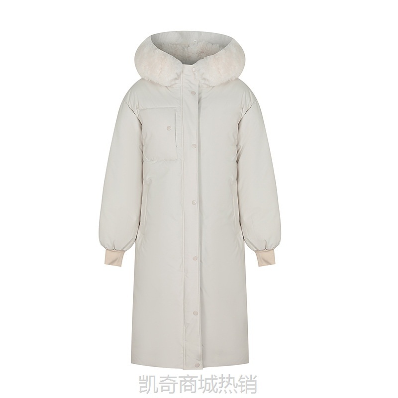 【♥首单0.1元♥】欧洲大衣2024冬新款韩版过膝到脚裸长款加厚羊羔绒大码棉服女外套